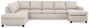 Γωνιακός Καναπές Scandinavian Choice C161, Ανοιχτό καφέ, 344x199x80cm