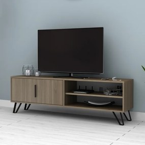 Έπιπλο τηλεόρασης Foot καρυδί 160x35x49εκ