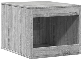 Τουαλέτα Γάτας Περίφραξη Γκρι Sonoma 47x59x42εκ Επεξεργασμ Ξύλο - Γκρι