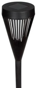 Fos Me Ηλιακό Φωτιστικό Κήπου LED Με Εφέ Φλόγας 10lm Φ10x46cm IP44 Μαύρο 47-00039