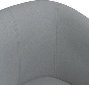 vidaXL Πολυθρόνα Μπάρελ Ανοιχτό Γκρι Υφασμάτινη