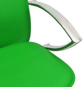 Σκαμπό Μπαρ 2 τεμ. Πράσινα από Συνθετικό Δέρμα - Πράσινο