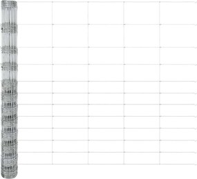 vidaXL Περίφραξη αγρού Ασημί 50 x 1,4 μ Γαλβανισμένος χάλυβας