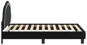 vidaXL Κρεβάτι Παιδικής Κρεβατοκάμαρας με Κεφαλάκι Μαύρο 80 x 160 cm