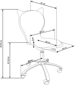Καρέκλα γραφείου Cat - 40.00Χ45.00Χ83.00cm