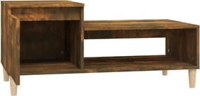 vidaXL Τραπεζάκι Σαλονιού Καπνιστή Δρυς 100x50x45 εκ. Επεξεργασμ. Ξύλο