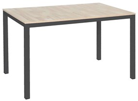 Τραπέζι Studio 02-0565 120x70x75cm Sonoma-Black Μοριοσανίδα, Μέταλλο