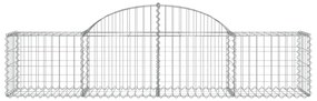 vidaXL Συρματοκιβώτια Τοξωτά 2 τεμ. 200x50x40/60 εκ. Γαλβαν. Ατσάλι