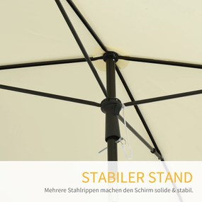 Ομπρέλα παραλίας ομπρέλα κήπου ομπρέλα μπαλκονιού ομπρέλα αντηλιακή αναδιπλούμενη κρέμα λευκή