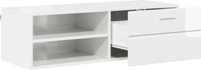 vidaXL Ξύλινο Ντουλάπι 100,5 x 39 x 30 εκ Υψηλής γυαλάδας λευκό
