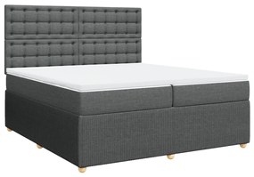 ΚΡΕΒΑΤΙ BOXSPRING ΜΕ ΣΤΡΩΜΑ ΣΚΟΥΡΟ ΓΚΡΙ 200X200 ΕΚ. ΥΦΑΣΜΑΤΙΝΟ 3294478