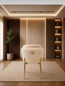 Stewehome Τραπέζι Oslo με 6 μπεζ καρέκλες Zen