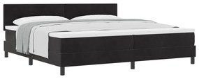 vidaXL Κρεβάτι Box Spring με Στρώμα Μαύρο 200x200 εκ Βελούδο