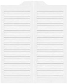 vidaXL Swing Doors Louvred Design 1 ζεύγος Λευκό 100x80 cm