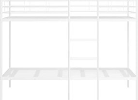 vidaXL Κουκέτα χωρίς στρώμα Λευκό 100x200 cm Ατσάλι