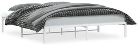 vidaXL Πλαίσιο Κρεβατιού Λευκό 183 x 213 εκ. Μεταλλικό