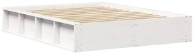 vidaXL Σκελετός Κρεβατιού Λευκό 210 x 118 x 30 εκ Στερεά ξυλεία πεύκου