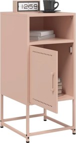 vidaXL Κομοδίνο Ροζ 36x39x78 εκ. από Χάλυβα