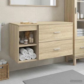 vidaXL Σετ Επίπλων Μπάνιου 2 τμχ. Sonoma Δρυς Επεξεργασμένο Ξύλο