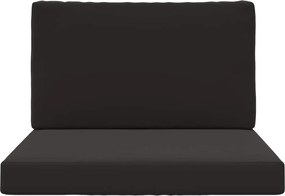 vidaXL Μαξιλάρι Καναπέ Εξωτερικού Χώρου 2 pcs Μαύρο Πολυεστέρας
