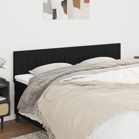 vidaXL Κεφαλάρια Μαύρα 200x5x78/88 εκ. Ύφασμα