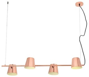 Φωτιστικό Οροφής - Ράγα EF27P4102CP 4ΧΕ14 27Χ102ΧΗ120 Copper Aca Decor Metal