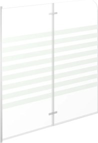vidaXL Καμπίνα Μπανιέρας 120 x 140 εκ. από Ψημένο Γυαλί Ριγέ