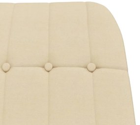 vidaXL Κουνιστή Πολυθρόνα Κρεμ Υφασμάτινη