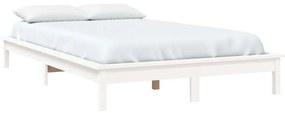 vidaXL Πλαίσιο Κρεβατιού Λευκό 180x200εκ. Μασίφ Ξύλο Πεύκου Super King