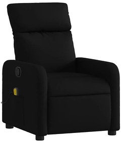 vidaXL Πολυθρόνα Μασάζ Ανακλινόμενη Μαύρη Υφασμάτινη