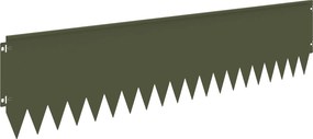 vidaXL Περίγραμμα γκαζόν 10 τμχ. 103 x 25 εκ Steel Λαδί
