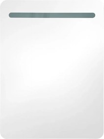 vidaXL Καθρέφτης Μπάνιου με Ντουλάπι &amp; LED Λευκό/Δρύς 60x11x80 εκ.