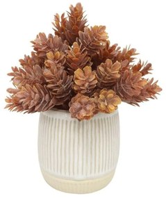 Τεχνητό Φυτό Σε Γλάστρα Λυκίσκος 832279 14x14x17,8cm Orange Ankor Ceramic