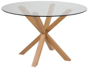Τραπέζι Oakland 278, Ανοιχτό καφέ, 76cm, 38 kg, Επεξεργασμένο γυαλί, Μέταλλο | Epipla1.gr