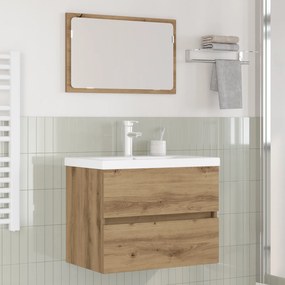 vidaXL Σετ Επίπλων Μπάνιου 3 pcs Μαύρη δρυς 60 x 38.5 x 45 cm