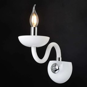 Φωτιστικό Τοίχου BLK82181WWC White Crystal, Metal