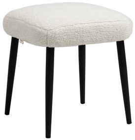 HOMCOM Σκαμπό, σκαμπό καθίσματος, εμφάνιση κασμίρ, υποπόδιο, κρεμ-λευκό