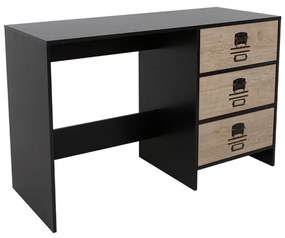 Liberta BLACKLY SLOT ΓΡΑΦΕΙΟ 3ΣΥΡΤΑΡΙΑ ΜΑΥΡΟ OAK SONOMA DECAPE 120x48xH76,5cm 120x48xH76,5cm 24-0556