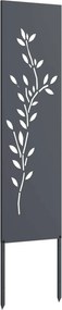 vidaXL Οθόνη Ιδιωτικότητας Κήπου Floral Ανθρακί 32 χ 140 εκ