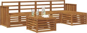 vidaXL Σειρά Καναπέ Εξωτερικού 6 pcs Φυσικό