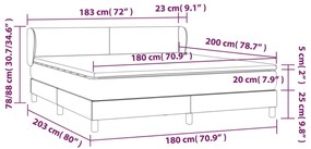 ΚΡΕΒΑΤΙ BOXSPRING ΜΕ ΣΤΡΩΜΑ ΑΝΟΙΧΤΟ ΓΚΡΙ 180X200 ΕΚ. ΥΦΑΣΜΑΤΙΝΟ 3126101