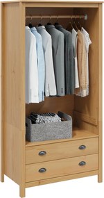 vidaXL Ντουλάπι με ράφι HILL Μέλι Καφέ 84 x 50 x 170 εκ Στερεό πεύκο