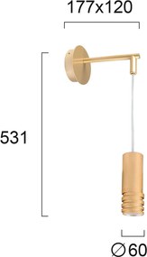 Απλίκα Τοίχου Viokef Paloma 4233101