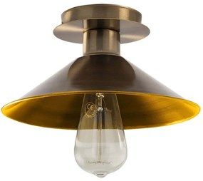 Φωτιστικό Οροφής - Πλαφονιέρα Berceste 525NOR1304 Φ24x12cm 1xE27 40W Gold Opviq