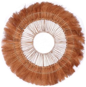 Διακοσμητικό Τοίχου Ramine 337-000012 Φ70x10cm Natural Inart Ξύλο