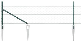 vidaXL Έκ Hexagon ΦENCE Πράσινο 0.4x50 μ Χάλυβας