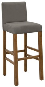 Bar stool Bari with anthracite fabric-wooden walnut leg 40x48x110cm 40x48x110 εκ.