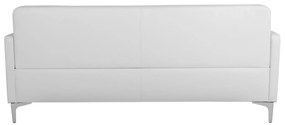 Καναπές Τριθέσιος NELLIE με PU Λευκό 163x71x71Υ εκ. 163x71x71 εκ.