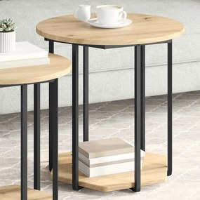 vidaXL Σετ βοηθητικά τραπεζάκια 2 τμχ. Καφέ 50 x 50 x 50,5 cm