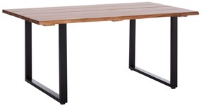 ΤΡΑΠΕΖΙ ΤΡΑΠΕΖΑΡΙΑΣ FRIGGO HM6297.01 ΞΥΛΟ ΑΚΑΚΙΑΣ 3,5εκ πάχος--ΠΟΔΙΑ ΜΕΤΑΛΛΙΚΑ 160x80x77Υεκ.